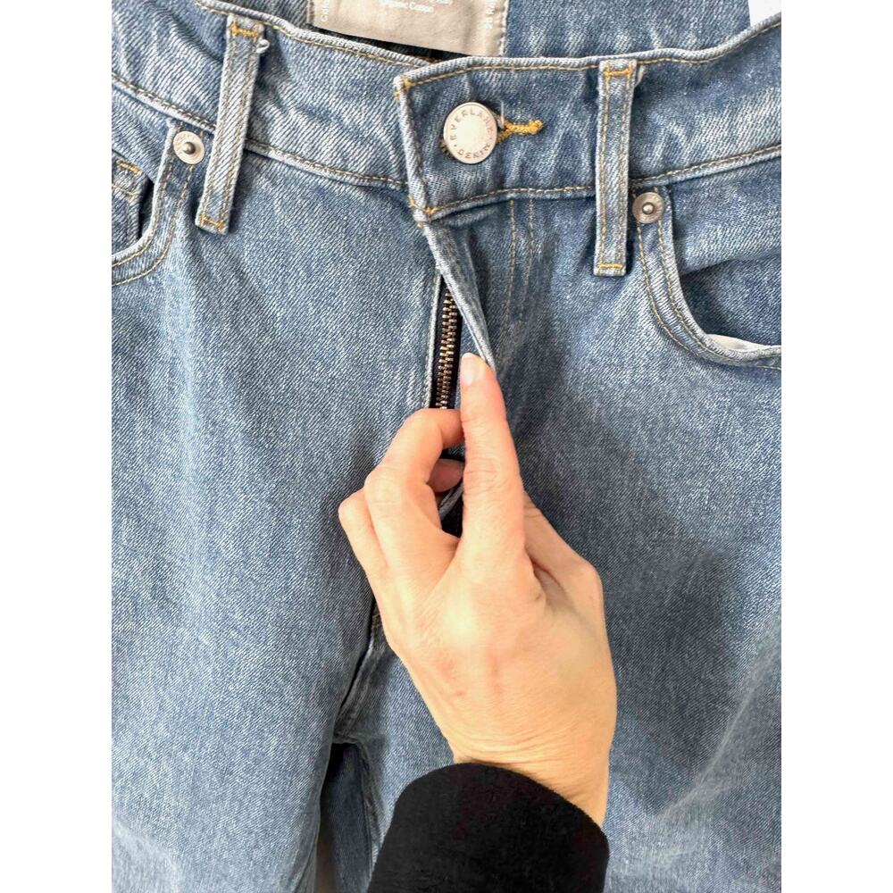 Everlane Original High Rise Cheeky Organic Cotton Denim Jeans Blue Wash Size 26 - Picture 5 of 9